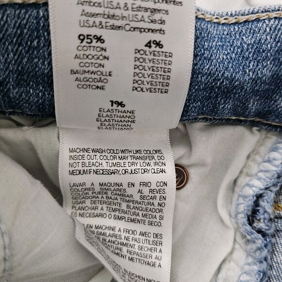 MOTHER Flare Jeans 29 Blue The Runaway Step Fray Kiss & Make Up Boho Stretch - Picture 7 of 12